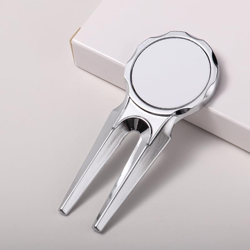 30pieces Sublimation Blank Golf Fork Divot Repair Tool Divot Tool and Ball Marker, DIY Heat Transfer Print Gift Ideas Golf Fork Multitool for Men Golfers