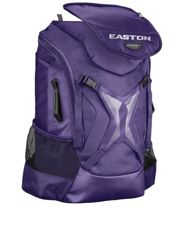Easton | Ghost NX Backpack Equipment Bag | Adult | Fastpitch Softball | Team Logo Panel | Multiple Colors - color: Purple