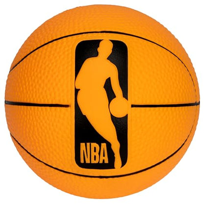 Franklin Sports NBA 5” Foam Basketball - (2) Mini Soft Foam Youth Basketballs - Indoor + Outdoor Toy Basketballs for Kids - Perfect Mini Hoop Ball - 2 Pack - Orange