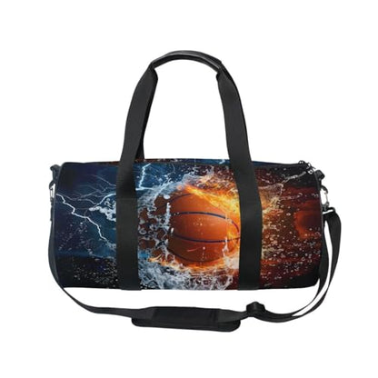 Sports Gym Travel Duffle Bag Basketball Luggage for Men and Women - color: Basketball