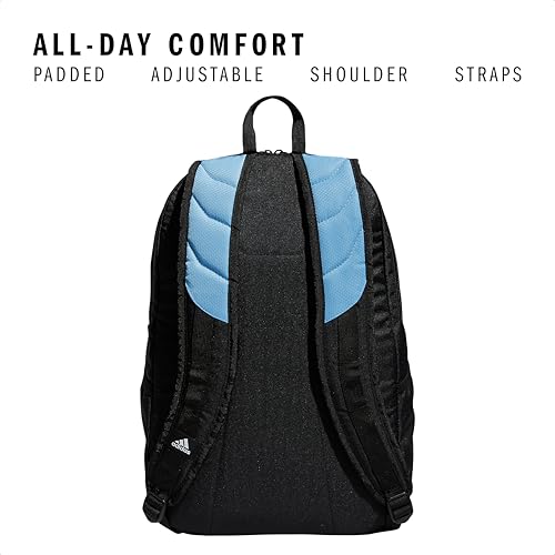 adidas Stadium 4 Soccer Backpack – Team Sports Bag with Ball Pocket, 36L - color: Light Blue/3.0