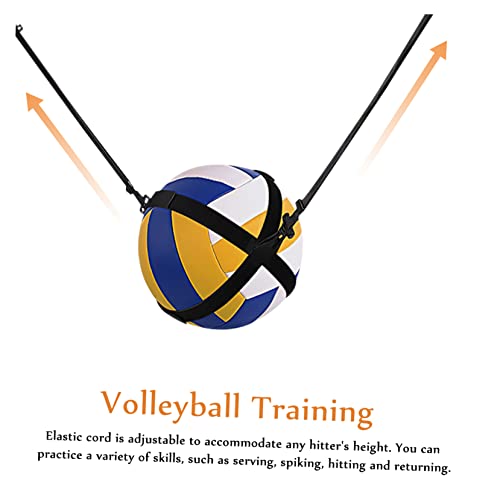 BESTonZON 1Set Volleyball Trainer Strap Adjustable Spike Training Tool for Practice for Serving Hitting and Jumping Skills Development Durable Volleyball