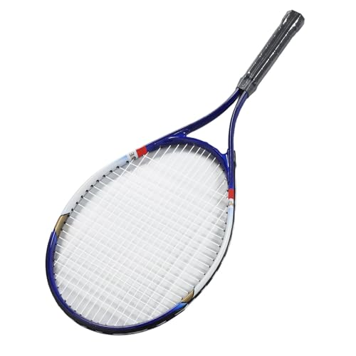 27 Inch Tennis Racket for Adults Teens, Aluminum Alloy Nylon Recreational Tennis Racquet with Comfort Grip and Racket Bag for Beginner Intermediate Players - color: Blue