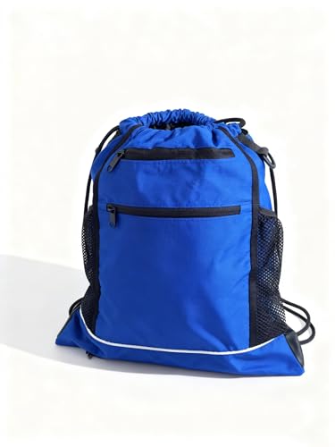SSZYace Basketball Backpack for Boys Men Women Drawstring Backpack Basketball Bag - color: Blue