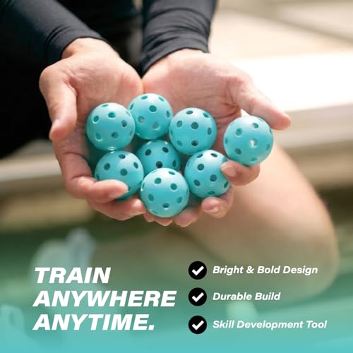 Bandit Sports Mini Popper Plastic Baseballs, Made of Impact-Resistant and Rebounding Material, Perfect Practice Baseballs & Hitting Ball Training - size: 12 count