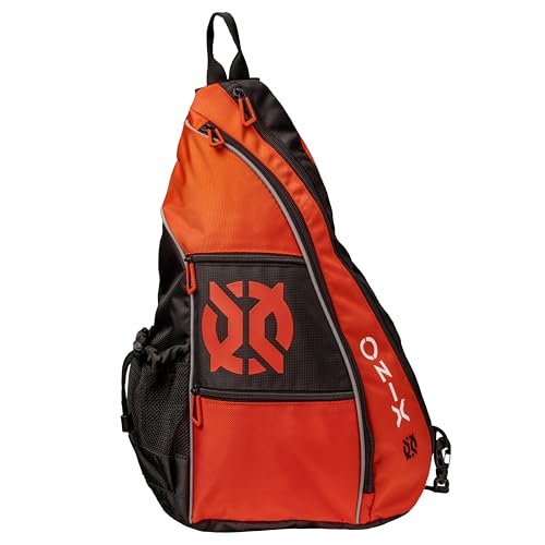 ONIX Pickleball Pro Team Sling Bag — Orange and Black with Adjustable Strap, Durable Construction, and Spacious Storage for All Your Pickleball Gear