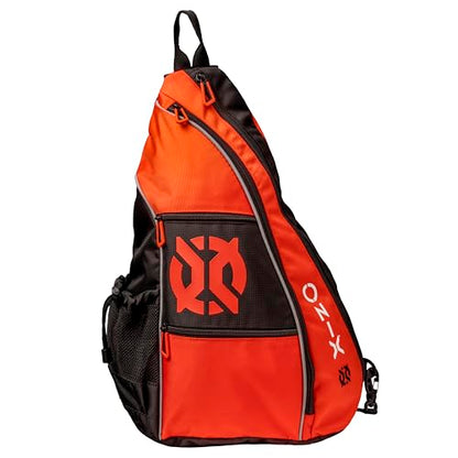 ONIX Pickleball Pro Team Sling Bag — Orange and Black with Adjustable Strap, Durable Construction, and Spacious Storage for All Your Pickleball Gear