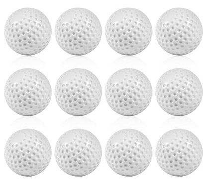 12 Pack Yellow Dimpled Practice Baseballs - 9-Inch Pitching Machine Balls for Baseball Training, Hitting & Fielding Practice, Hand-Eye Coordination Development