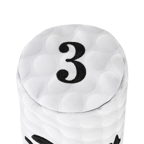 Funny Golf Head Covers - Barrel Style Driver Headcover, Fairway Wood 3 Wood and Hybrid, Putter Covers for Blade and Mallet with 3D Raised Embroidery - Unique Golf Gift & Accessories - size: WOOD