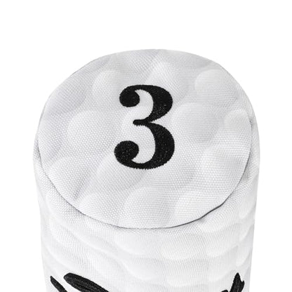 Funny Golf Head Covers - Barrel Style Driver Headcover, Fairway Wood 3 Wood and Hybrid, Putter Covers for Blade and Mallet with 3D Raised Embroidery - Unique Golf Gift & Accessories - size: WOOD