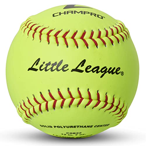 Champro Little League Poly Leather Cover, Red Set (Optic Yellow, 12-Inch)
