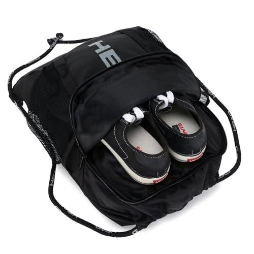 HEAD Men's Drawstring Backpack with Shoe & Phone Pocket,Structured Sports Gym Sack with Bottle Holders for Basketball, Workout, Tennis, Swimming, Travel,Training - color: Navy Blue