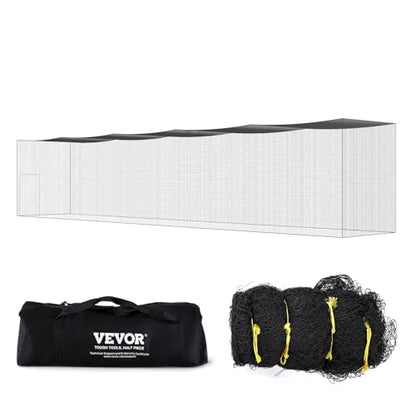 VEVOR Baseball Batting Cage,Professional Softball Baseball Batting Hitting Training Net,Heavy Duty Enclosed PE Practice Portable Pitching Cage Net with Door&Carry Bag,for Backyard,Field,Indoor&Outdoor