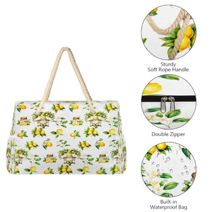 Beach Bag Waterproof Sand-proof Canvas Tote Lightweight Shoulder Bag Suitable for Family outdoor travel - color: D3