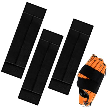 Vin Beauty 3 PCS Glove Wrap Band, Elastic Baseball and Softball Glove Strap, Durable Gloves Wrap for Quickly Forming Pocket Universal Fit Elastic Gloves Bands for Adult Youth Baseball Softball Mitts
