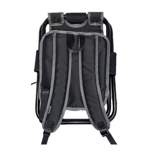 2 in 1 Pickleball Bag and Foldable Chair, Adjustable Bag with Foldable Chair, Paddle Pocket, Compartment for Shoes, Water Bottles and Extra Paddles