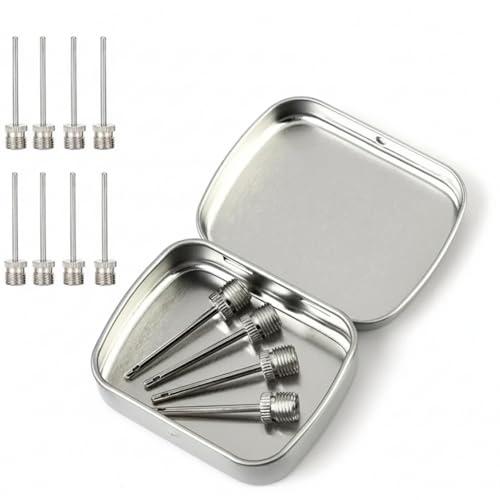 Ball Needle 12pcs in a Storage Box, Ball Pump Needle for Basketball, Football, Soccer Ball, Volleyballs, Handballs and Also Fits All Hand Pumps, Electric Ball Pumps, and Portable Inflators.