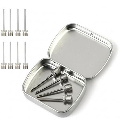 Ball Needle 12pcs in a Storage Box, Ball Pump Needle for Basketball, Football, Soccer Ball, Volleyballs, Handballs and Also Fits All Hand Pumps, Electric Ball Pumps, and Portable Inflators.