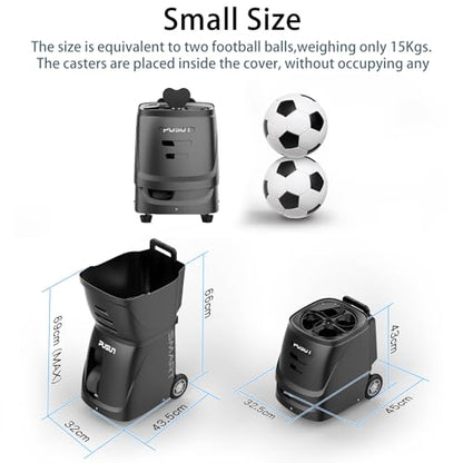 PT-Smart: Tennis Ball Machine | APP Controlled 20-Point Programming | 4-6Hr Battery Life | 20-120km/h Variable Speed | 100+ Ball Capacity | Portable Professional Training