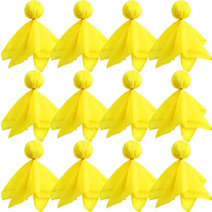 Gejoy 12 Pcs Football Penalty Flag Set - Tossing Flags for Sports Fans, Referees, Parties(Yellow)