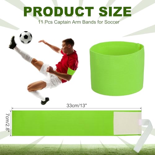 PATIKIL Soccer Captain Armband, Captain Arm Bands for Soccer Elastic Captain Arm Band Sports Captain Armband - color: Fluorescent Green