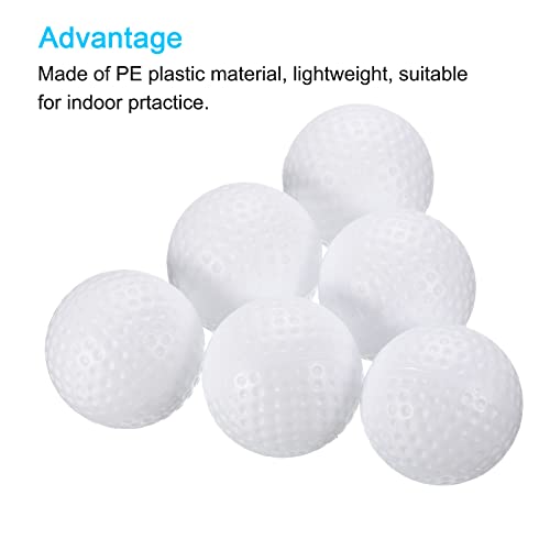 PATIKIL Golf Practice Balls, Hollow Flight Training for Indoor Swing Practice - color: White