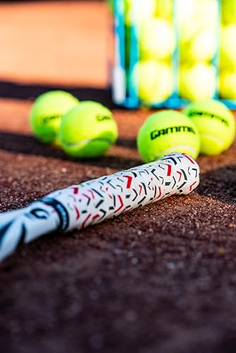 Gamma Tennis Overgrip, Ideal for Tennis, Pickleball, Squash, Badminton, and Racquetball, Durable and Absorbent, Easy to Apply, Customize Your Racquet, Fun Designs
