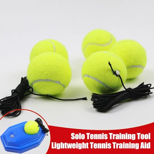Tennis Practice Rebounder, Tennis Trainer Rebound Ball with 2 String Balls, Portable Tennis Ball Practice Rebounder for Adults or Kids Beginners