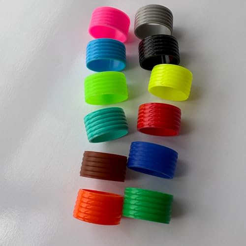 12 Colors Silicone Tennis Racket Handle Grip Ring