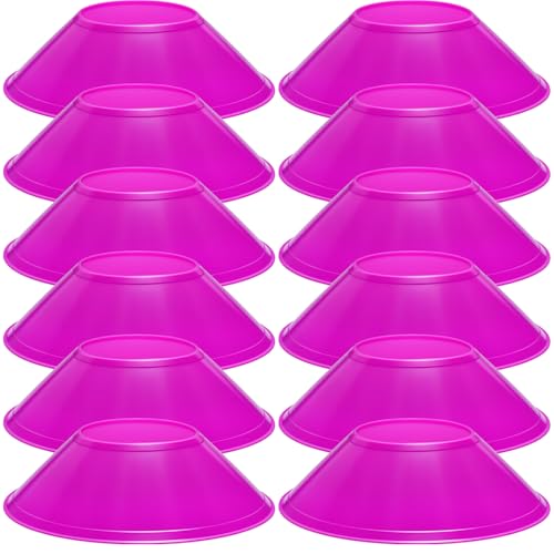 12 Pcs Mini Soccer Cones for Sport Agility Disc Cones Soccer Training for Agility Drills Sports Football - color: Purple