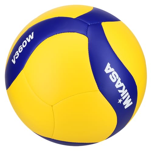 Mikasa Indoor Volleyball V360W Soft Material and for Practice (Blue/Yellow)