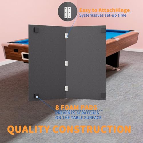 Ping Pong Table Topper for Pool Table, 8X4 FT Foldable Table Tennis Table Conversion Top with Net & Premium Foam Padding - Perfect for Family Game Rooms - color: Blue