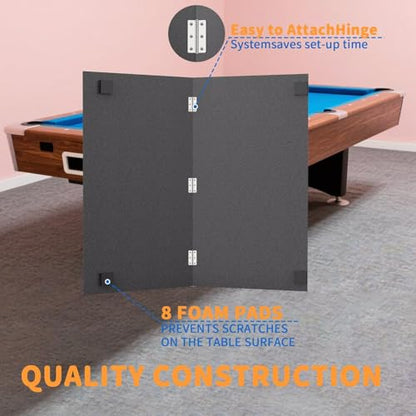 Ping Pong Table Topper for Pool Table, 8X4 FT Foldable Table Tennis Table Conversion Top with Net & Premium Foam Padding - Perfect for Family Game Rooms - color: Blue