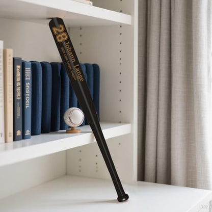 Personalized Mini Baseball Bat 18" Custom Engraved Wood Bats for Tee Balls Customized Name Number Text for Little League,Training Games, Softball Team, Coach - 8 Colors