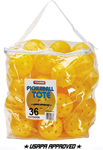 Tourna Strike Outdoor Pickleballs (36 Pack) USAPA Approved, Optic Yellow (PIKL-36-OY-O) - style: 36 Pack