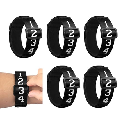 5 Pcs Football Numbered Wrist Down Indicator Down Marker Referee Wristband Indicator Yard Markers Referee Gear, Officials Equipment for Football Games