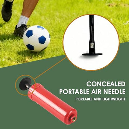 Soccer Ball with Pump Soft Leather Training Football Soccer Balls for Teens Boys Girls Youth Football Players Skill Practicing Training Gifts - color: Blue