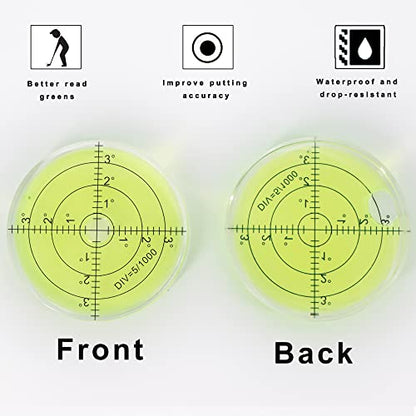 Golf Green Reader Pro Putt Golf Ball Marker Round Bubble Level High Precision Golf Putting Aid Putting Green