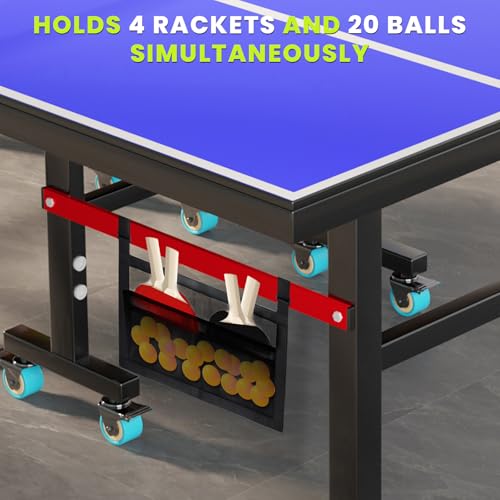 Under Table Tennis Ball Holder, Under Table Tennis Racket Holder for Balls & Pickleball Paddles, Pickleball Paddle Rack Organizer Holder, Ping-Pong Paddle Holder for Tone Sound Rackets Globes Gear