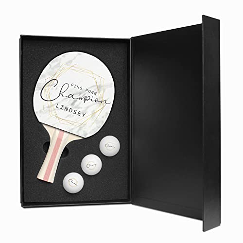 Infusion Table Tennis Paddle and Balls Gift Box Set - color: Ping Pong Champion
