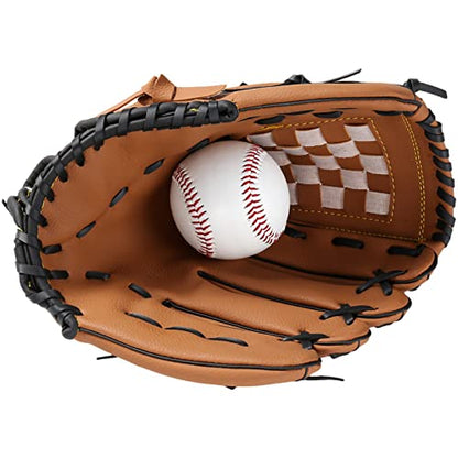 Baseball Glove Softball Gloves Softball Practice Equipment for Adult and Youth, Right Hand Throw