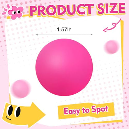 Soulchen 40mm Glow in The Dark Table Tennis Balls Bulk, Carnival Game Night, Neon Birthday Party Favors, Classroom Rewards, Goodie Bag Filler, Pet Playmate - color: Hot Pink, size: Solid