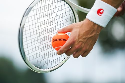 Gamma Pressureless Tennis Balls for Tennis Practice and Lessons, Longer-Term Durability and More Bounce Than Standard Tennis Balls, Orange, Bag of 12