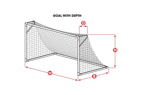 Kwik Goal 3mm Twisted Soccer Net - color: White - 6.5'H x 12'W