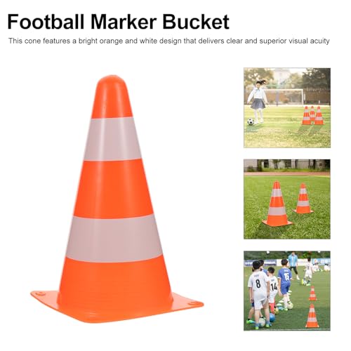 DOITOOL 9-inch Football Training Marker Cones 2pcs Orange Soccer Agility Mini Traffic Roadblock Buckets for Outdoor Practice and Coaching