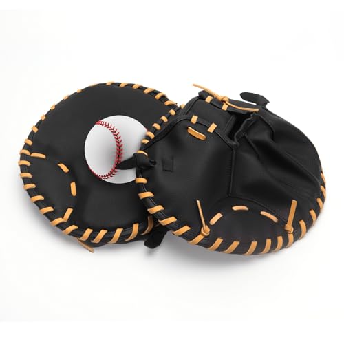 Pancake Baseball and Softball Training Glove, Flat & Soft Premium Fielding Gear for Right-Hand Throw, Great Choice for Teens Regular