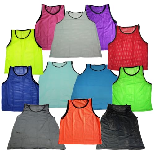 BlueDot Trading Adult & Youth Scrimmage Training Vests for Soccer, Basketball & More – Available in 1, 6, 12, 24 Packs - color: Sky Blue, style: Youth 1 Pack