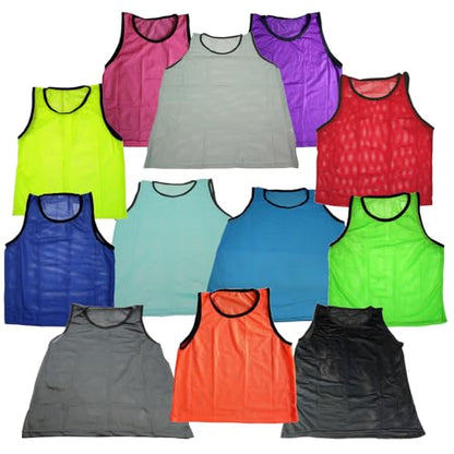 BlueDot Trading Adult & Youth Scrimmage Training Vests for Soccer, Basketball & More – Available in 1, 6, 12, 24 Packs - color: Sky Blue, style: Youth 1 Pack