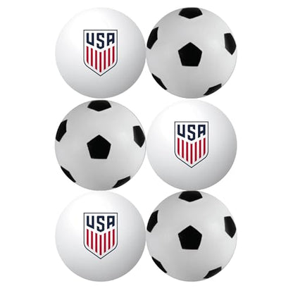 Jacent U.S. Soccer Table Tennis Balls: Official Licensed Product, 6 Count, 40mm Ping Pong Balls w/Logo and Soccer Ball Designs, Recreation Quality for Practice and Pong Play