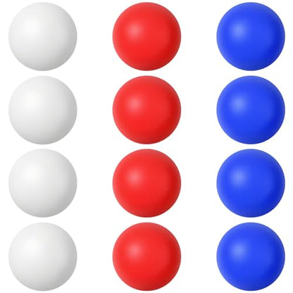 Soulchen 40mm Glow in The Dark Table Tennis Balls Bulk, Carnival Game Night, Neon Birthday Party Favors, Classroom Rewards, Goodie Bag Filler, Pet Playmate - color: Red White Blue, size: Solid